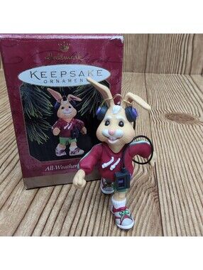 Hallmark Keepsake Ornament Vtg 1997 All-Weather Walker Bunny Walkman Headphones